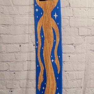 Marvel Groot Guardians Of The Galaxy 3 Knit Scarf Blue Red 60" Comic Fan EUC